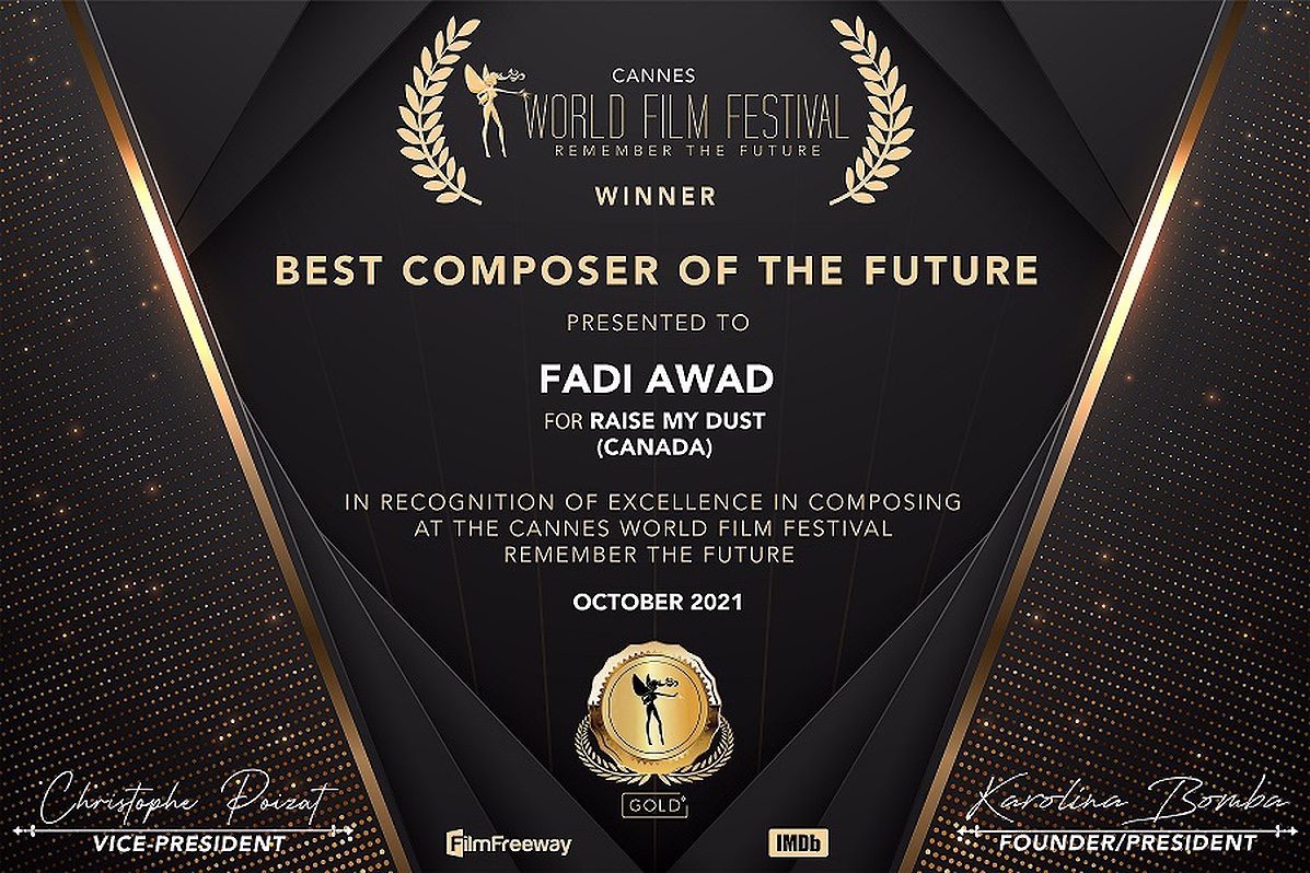 Two new awards for Fadi Awad at the Cannes World Film Festival